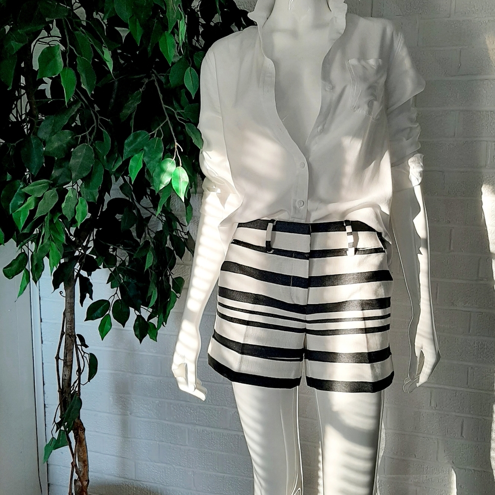 Navy and white shorts